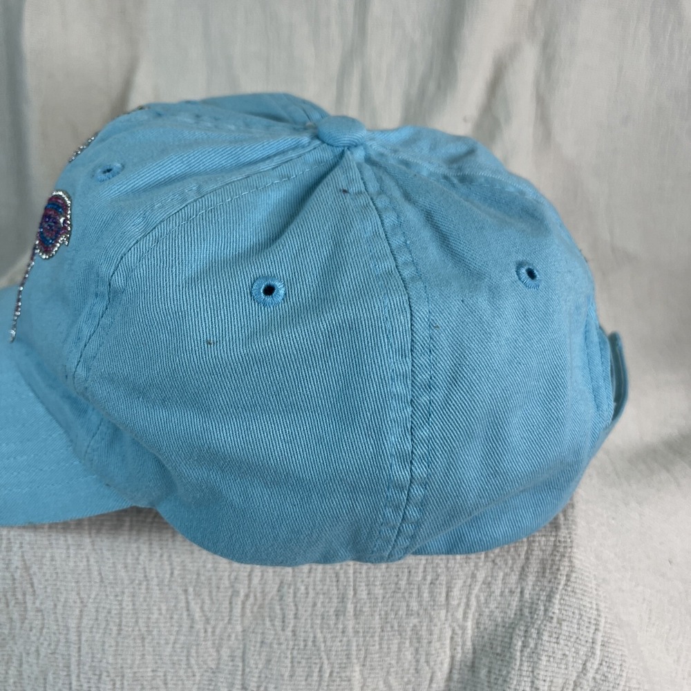 Butterfly Baseball Hat‎ Cap Womens Blue Glitter Adjustable Cotton Fairycore - Picture 5 of 8